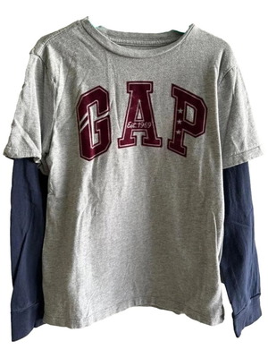 GAP Μπλούζα μακρυμάνικη λεπτή για αγόρια Medium σαν καινούργιο, γκρι και μπλε