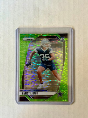 2024 Panini Prizm Neon Green Pulsar Rookie Card Marist Liufau Cowboys καινούργιο