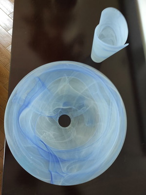 Handmade blown glass new for lampshades