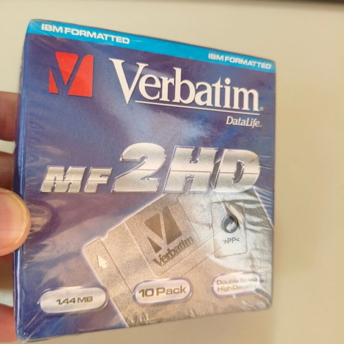 Verbatim MF2HD 3.5'' floppy disks pack of 10 sealed, like new