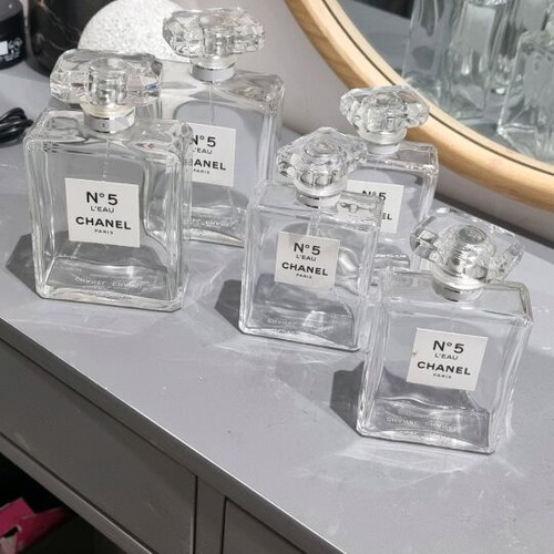 Chanel No5 empty bottles used, pack of 5, 200ml and 100ml