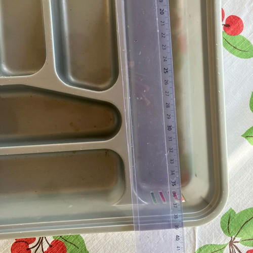 Cutlery tray 6 slots like new, gray