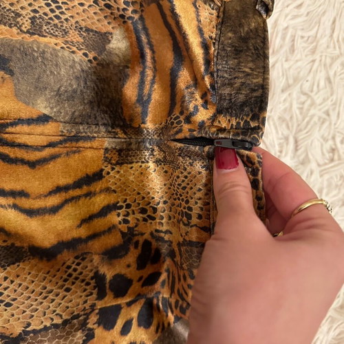 Midi velvet leopard-tiger skirt used, size S/M