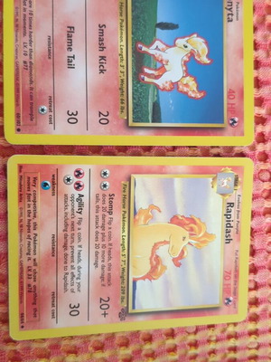 Pokemon κάρτες μεταχειρισμένες Ponita και Rapidash μαζί