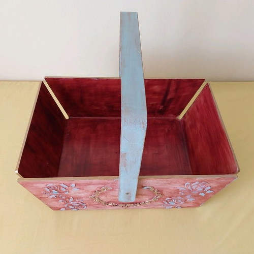 Basket refurbished from hard Plexiglas