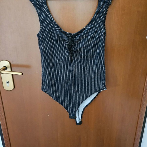 Attrattivo pin-up vintage polka dot bodysuit like new, black and white, size L