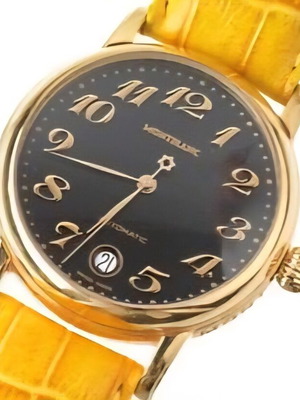 Montblanc Meisterstuk автоматичен часовник като нов, позлатен, кожена каишка