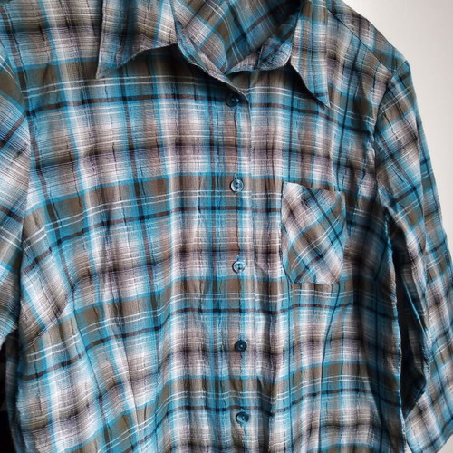 Canda XXL women's checked shirt like new, turquoise and brown