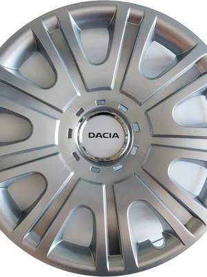 Τάσια μαρκέ 15'' για Dacia, σετ 4 τεμαχίων, ασημί