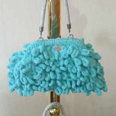 Puffy Bag 20cm handmade with metal frame, customizable colors