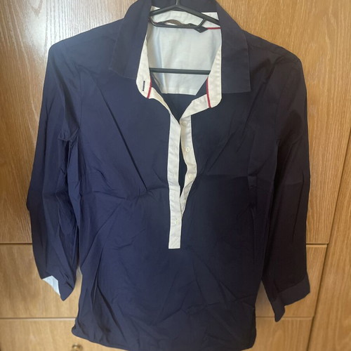Zara shirt used, 3/4 sleeve, white and blue, sizes S and M