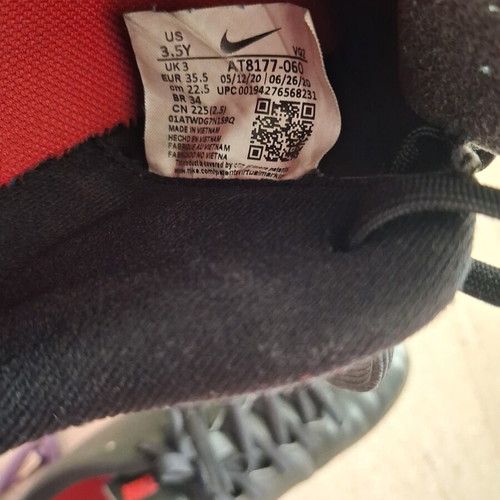 Nike football shoes used, black and red, sizes 35-36