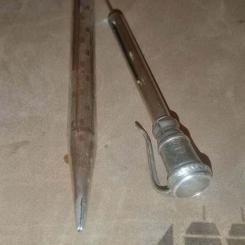 Vintage silver mechanical pencil used, collectible
