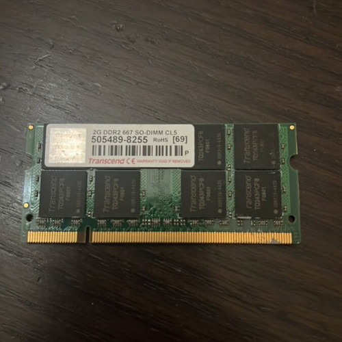 Transcend JetRam 2GB DDR2-667 SO-DIMM Laptop RAM used