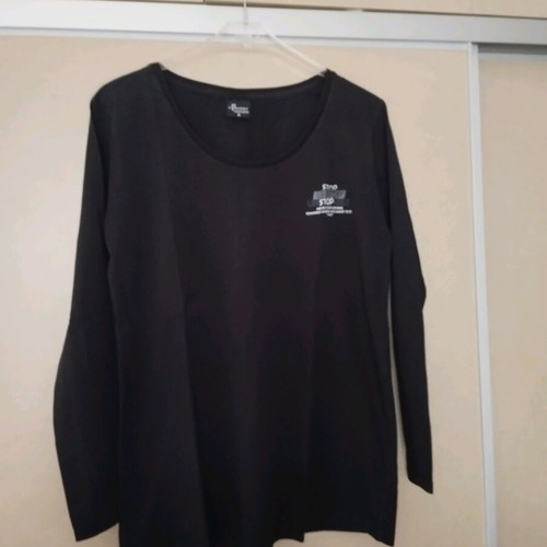 T-shirt with long sleeves used, black cotton size M