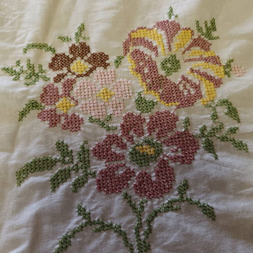 Round handmade tablecloth 160 cm like new