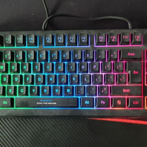 Marvo K607 Gaming Tenkeyless Keyboard used with RGB lighting