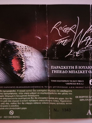 Roger Waters The Wall 2011 ticket used