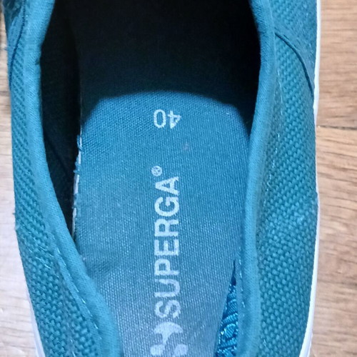 Superga 2750-Cotu Classic women's canvas sneakers used, size 40, green