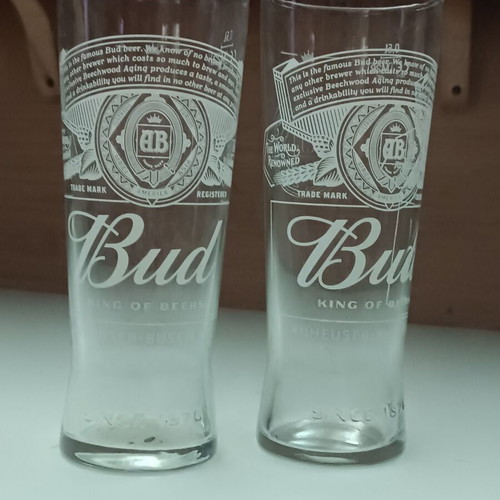 Ποτήρια μπύρας Bud 0,5l πακέτο 2 καινούργια