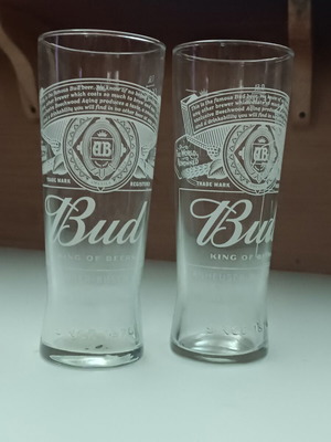 Ποτήρια μπύρας Bud 0,5l πακέτο 2 καινούργια