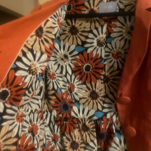 Linen short jacket Marks and Spencer orange like new