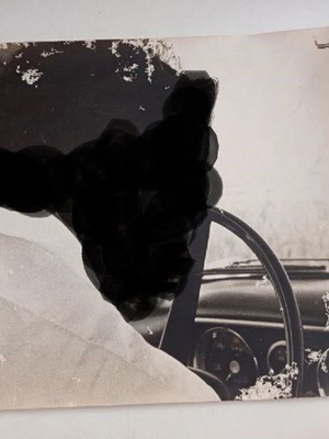 Vintage black and white photo 60s 30x40 cm used