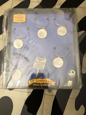 Nightmare Before Christmas Wine Charms Set NECA 10th Anniversary 2003 new