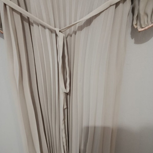 Evening pleated dress light gray like new, size XXXL