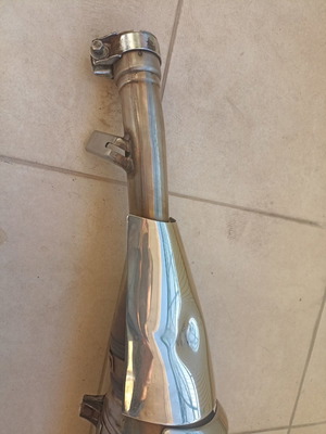 Left exhaust end pipe, genuine for Yamaha TDM 900