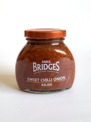 Mrs Bridges Relish σάλτσα γλυκό τσίλι Jalapeno και κρεμμύδι καινούργιο