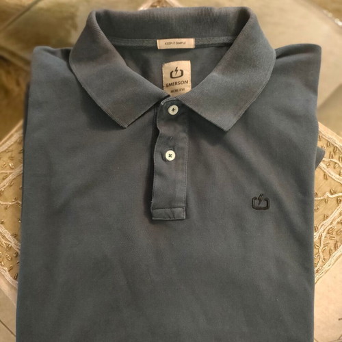 Emerson polo piqué shirt used, XXL, petrol color