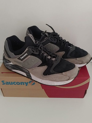 Saucony Grid 9000 running shoes used, size 41, grey-black