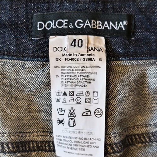 Dolce & Gabbana vintage statement skirt like new, black and blue, size S