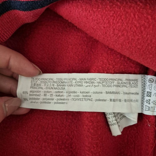 Pull&Bear red hoodie used with logo and hood