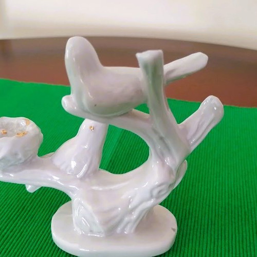 Porcelain decorative figure with birds like new