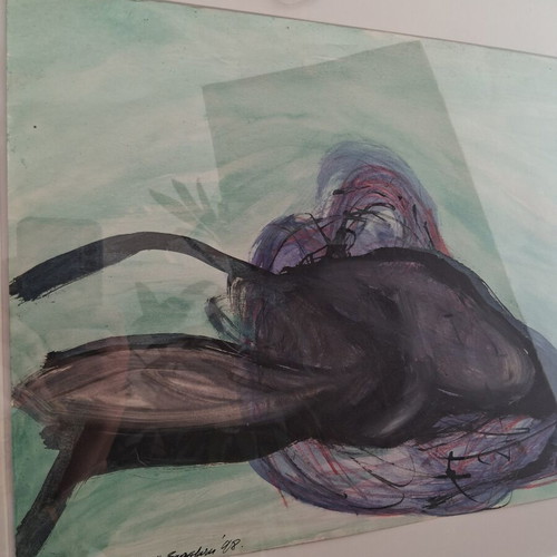 Painting "Γυμνα" framed 40×50cm, like new, signed