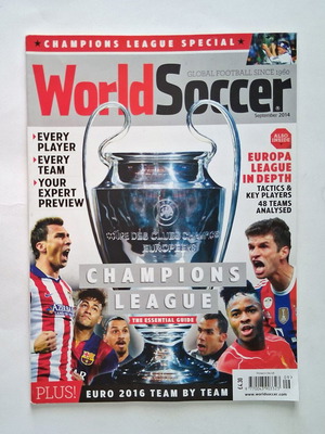 World Soccer Σεπτέμβριος 2014 περιοδικό μεταχειρισμένο, οδηγός Champions League
