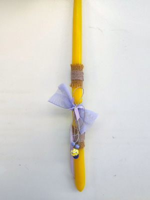Easter candle with ceramic cup cake necklace new handmade