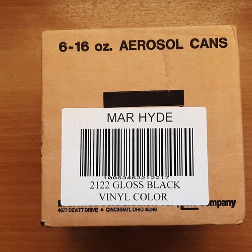Mar-Hyde Vinyl spray paint gloss black new