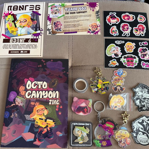 Octo Canyon Splatoon zine new, rare set from 2021