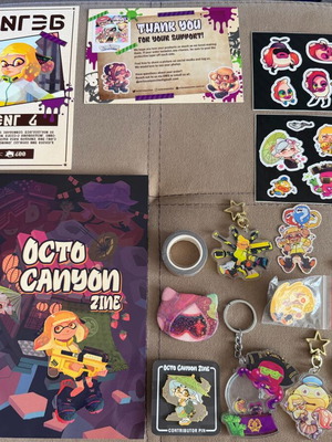 Octo Canyon Splatoon zine new, rare set from 2021