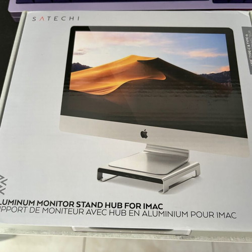 Satechi Aluminum Monitor Stand Hub for iMac like new