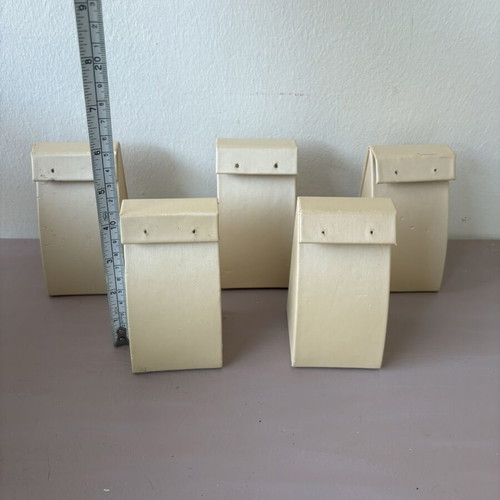 Earring display stands used, set of 5 cream color