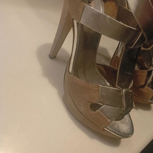 Dune platform sandals size 40, like new, grey
