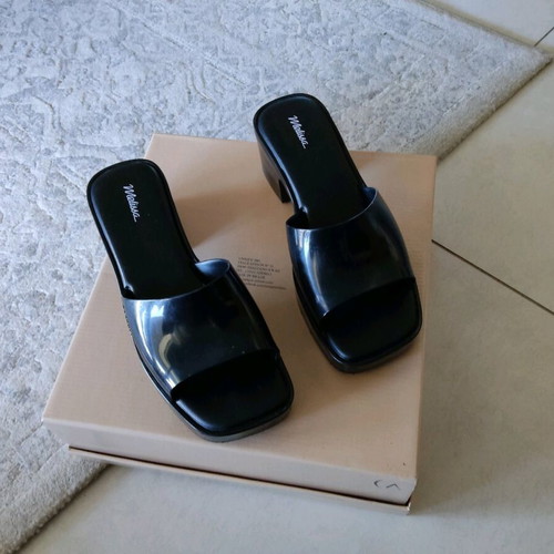 Melissa mules like new, 5 cm heel, black, size 39