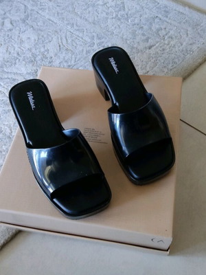 Melissa mules like new, 5 cm heel, black, size 39
