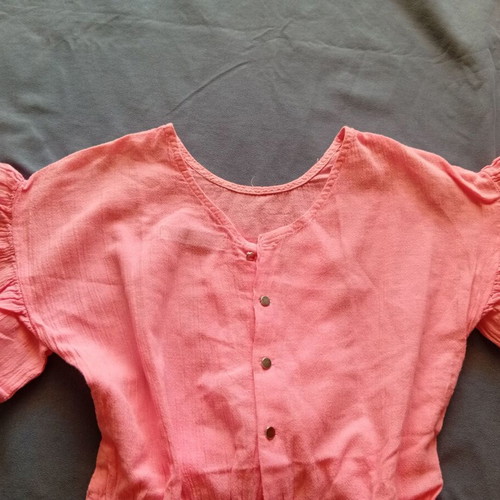 Zara Girls romper playsuit coral pink size 8y 128 cm like new