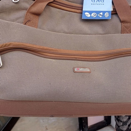 GAG Exclusive suitcase travel bag new, beige brown with wheels and handle