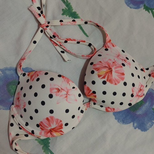 Tezenis women's swimsuit used, size S, white and pink